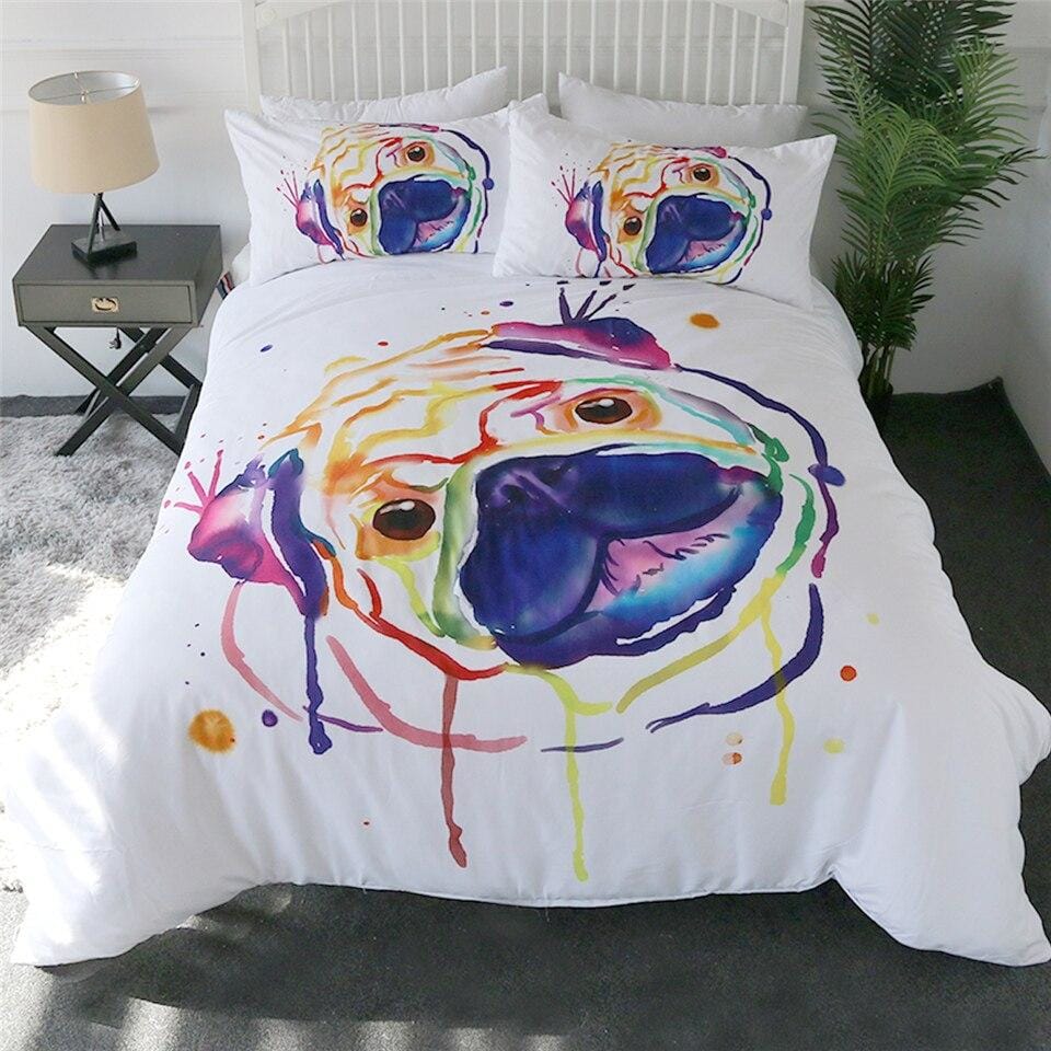 Housse De Couette Golden Retriever 160x200 Cm - Microfibre Douce, Imprimé Chien, 2 Taies Incluses - 9