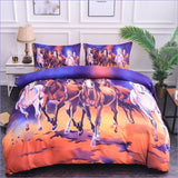 Housse de Couette 1 personne avec Chevaux -