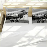 Housse de Couette Avion - Noir et Blanc - couettedouillette