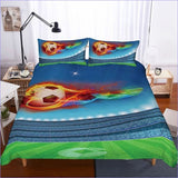 Housse de Couette Ballon de foot enflammé -