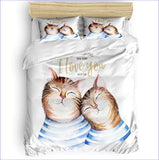 Housse de Couette Chat - I love you - couettedouillette