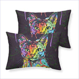 Housse de Couette Chat Multicolore Graphique -