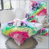 Housse de Couette Chat - Portrait Arc-en-ciel -