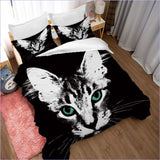 Housse de couette Chaton Noir et Blanc - couettedouillette