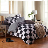 Housse de Couette Damier Noir et Blanc - couettedouillette
