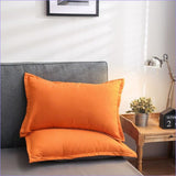 Housse de Couette Grise et Orange - couettedouillette