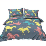 Housse de Couette Licornes Multicolores - couettedouillette
