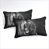 Taie d'oreiller Lion rugissant Noir et Blanc | Couettedouillette