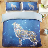 Housse de Couette Loup Arabesque - couettedouillette
