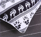 Housse de Couette Mandala - Indien Noir et Blanc -