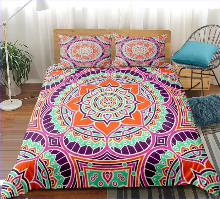 Housse De Couette Mandala - Colorée Et Fleurie | Couette-Douillette