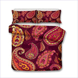 Housse de Couette Mandala Rouge et rose - couettedouillette