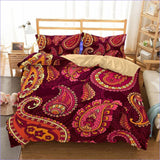 Housse de Couette Mandala Rouge et rose - couettedouillette