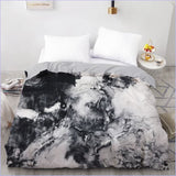 Housse de Couette Marbre Noir et Blanc - couettedouillette