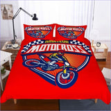 Housse de Couette Moto Rouge - couettedouillette
