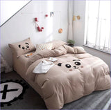 Housse de Couette Panda Beige - couettedouillette