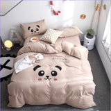 Housse de Couette Panda Beige - couettedouillette