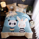 Housse de Couette Panda & Lapin - couettedouillette