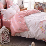 Housse de Couette Petite Licorne Rose - couettedouillette