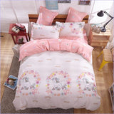 Housse de Couette Petite Licorne Rose - couettedouillette