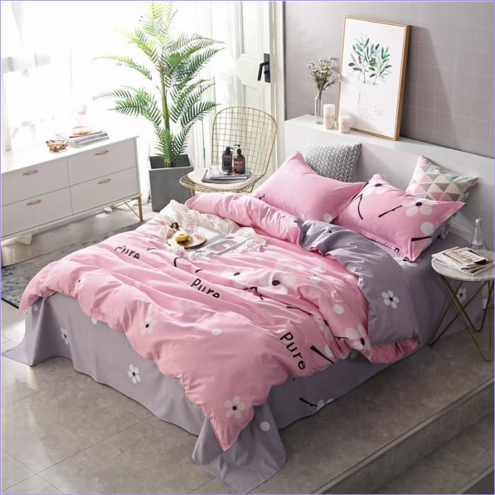 Housse de Couette Rose Fleurie | Couettedouillette.com