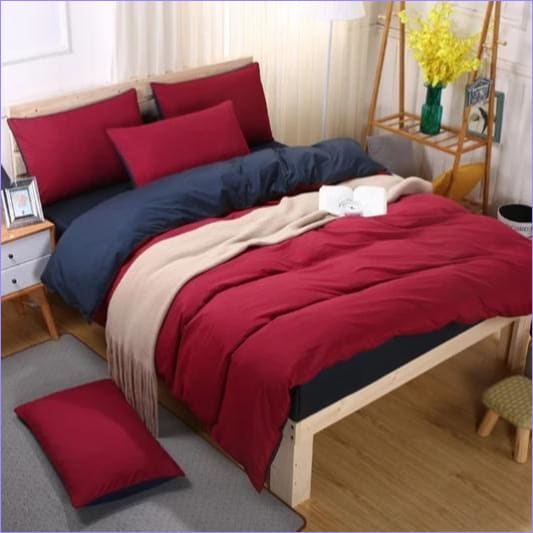 Housse de Couette Rouge et Bleu | Couettedouillette.com