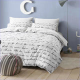 Housse de Couette Scandinave - Manuscrit - couettedouillette