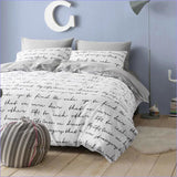 Housse de Couette Scandinave - Manuscrit - couettedouillette