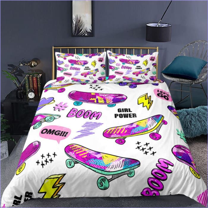 Housse de Couette Skateboard – Dormir en Style! Housse de couette 3d garçon de skateboard , housse couette imprimé avec