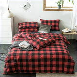 Housse de Couette Tartan Rouge - couettedouillette