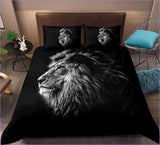 Housse de Couette Tête de Lion Noire | Couettedouillette