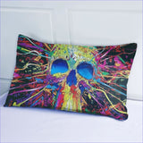 Housse de Couette Tête de Mort Explosion de Couleurs -