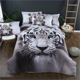 Housse de Couette Tigre Blanc - couettedouillette