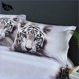 Housse de Couette Tigre Blanc - couettedouillette