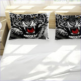 Housse de couette Tigre Blanc - Dessin - couettedouillette