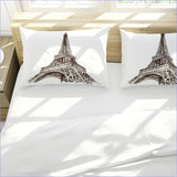 Housse de Couette Tour Eiffel 1 personne - couettedouillette