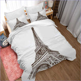 Housse de Couette Tour Eiffel 1 personne - couettedouillette