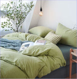 Housse de Couette Vert Anis - couettedouillette
