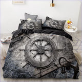 Housse de Couette Vintage Carte des Mers - couettedouillette