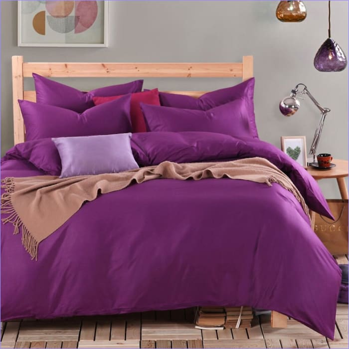 Housse de Couette Violette 2 Personnes | CouetteDouillette.com