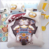 Housse de Couette Chat Moto - couettedouillette