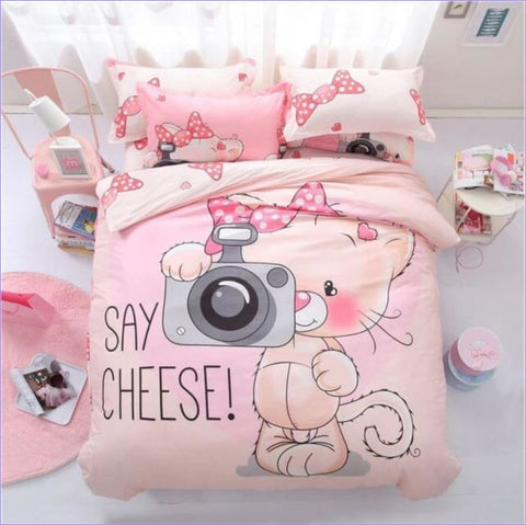 Housse de Couette Chaton Rose - couettedouillette