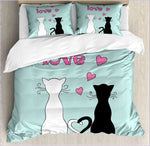 Housse de Couette Chats Amoureux - couettedouillette