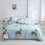 Housse de Couette Fleurie Cerf - couettedouillette