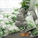 Housse de Couette Fleurie Plante tropicale - 