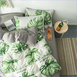 Housse de Couette Fleurie Plante tropicale - 