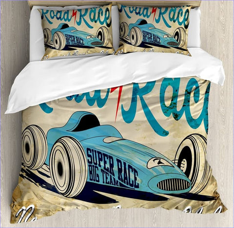 Housse De Couette Formula 1 Grand Prix Racing | Parure Lit 3D Microfibre Respirante Lavable