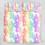 Housse de Couette Licorne Arc en Ciel Fantomatique - 