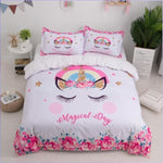 Housse de Couette Licorne Fille jour magique - 