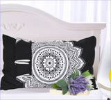 Housse de Couette Mandala - Dentelle Noire et Blanche - 